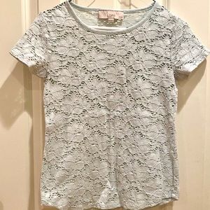 Loft Floral Sheer Top (Mint Green)